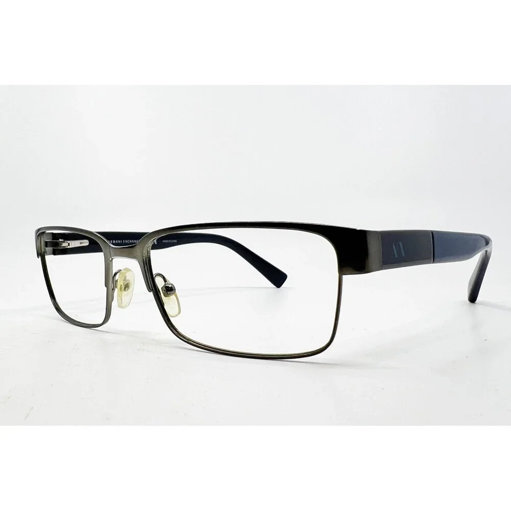Armani Exchange Eyeglass Frames Mens Gunmetal Blue AX1017 6084 54-17-140